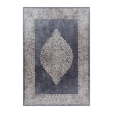 thumbnail of Teppich Wohnzimmer Barock Pflegeleicht Waschbar Strapazierfähig Esszimmer OEKO-TEX Schwarz 80x150 cm Gekettelt – PIZOL von Kadima Design