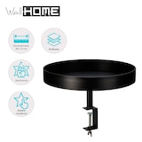 thumbnail of WellHome - Rundes Tablett aus schwarz lackiertem Metall Ø 36cm