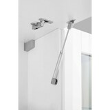 thumbnail of Dmora Parete attrezzata Luigi, Set salotto porta TV a 4 ante, Mobile soggiorno multiuso, 100% Made in Italy, Bianco lucido, con luce LED blu e vetrina