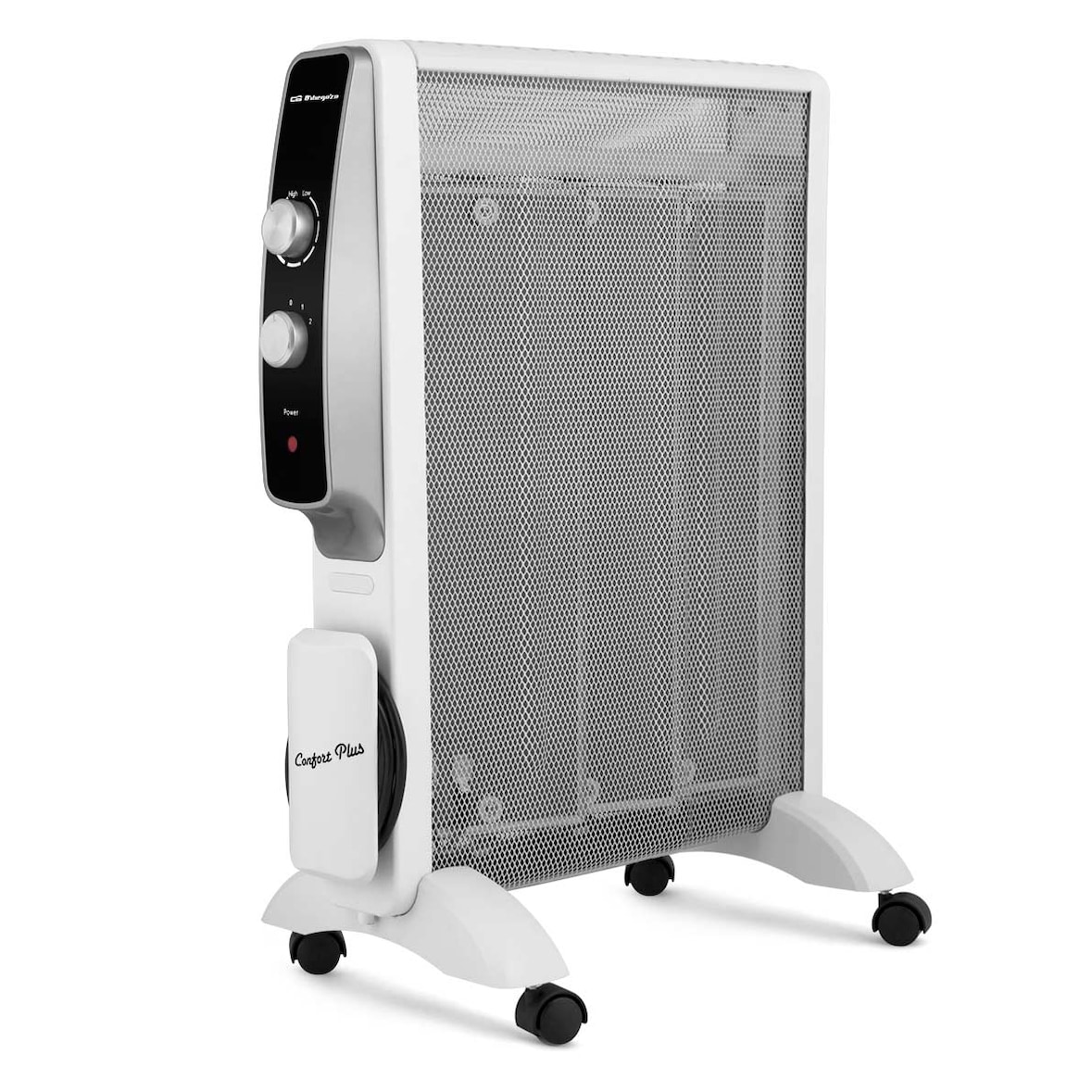 Orbegozo radiador de mica RMN 1575, termostato regulable, recogecables, 2 niveles de calor, 1500 W