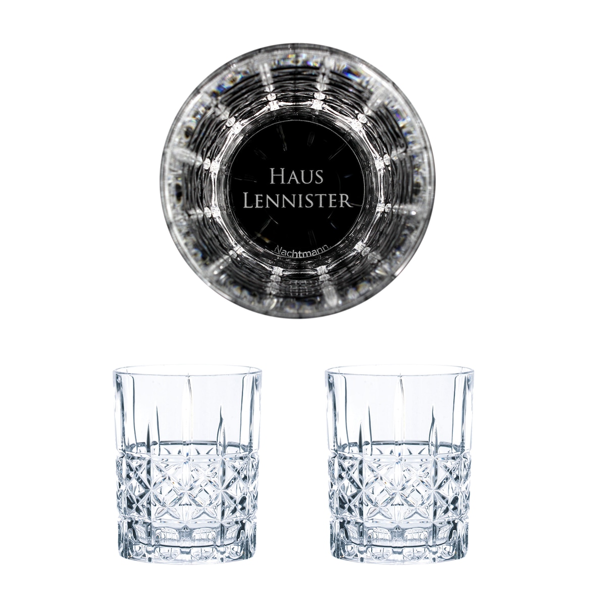 Game of Thrones Whiskygläser Set Haus Lennister, 2 Whisky-Tumbler
