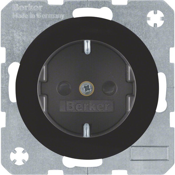 Berker SCHUKO-Steckdose sw/gl 47232045