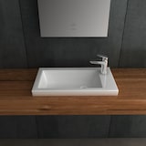 thumbnail of Alpenberger Keramik Waschbecken Wandmontage oder Aufsatz Sanitärkeramik I Waschtisch weiß