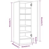 thumbnail of vidaXL Schuhregal Grau Sonoma 32x35x92 cm Holzwerkstoff