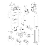 thumbnail of Geberit Duofix Basic Element für Wand WC, 112cm mit Delta UP-Spülkasten 12cm