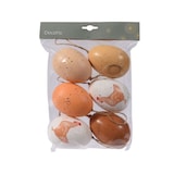 thumbnail of 6 gesprenkelte Ostereier zum Aufhängen 6x9cm Plastikeier Kunststoffeier Osterdeko Kunststoff  Deko Eier Hängend Hängedeko Frühlingsdeko Bruchfest