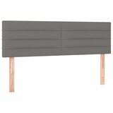 thumbnail of vidaXL Boxspringbett mit Matratze & LED Dunkelgrau 140x200 cm Stoff