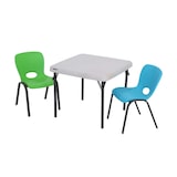 thumbnail of Mesa baja plegable infantil crema 61 x 61 x 53,5 cm