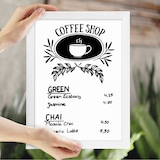 thumbnail of Securit® "Woody“ Wandtafel – Weiß lackiertes Holz – 2 Kreidemarker und Befestigung inklusive – 30x40cm