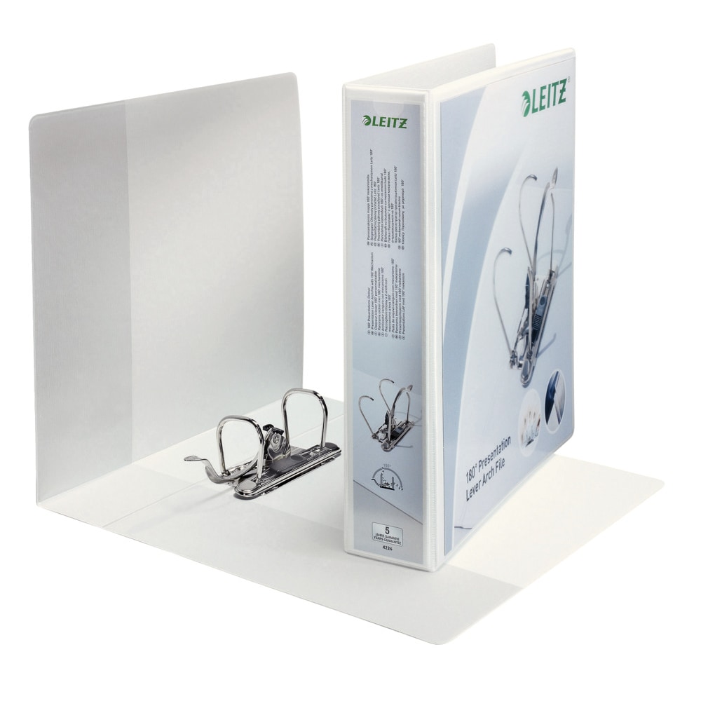 Leitz Premium 180° Schmal Ordner DIN A4+ 65 mm Weiß 2 Ringe PP (Polypropylen)