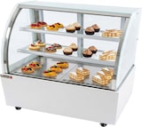 thumbnail of Romux® Kühlvitrine für Konditorei Standgerät 2 Böden Gebogenes Glas Weiß 800 Liter Umluftkühlung | Professionelle Vitrinen