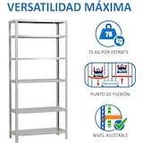 thumbnail of SimonRack Scaffali Metallo Garage 2000x900x400 mm, 6 Ripiani in Acciaio, Portata, 75 kg per Ripiano, Bianco – Advantage