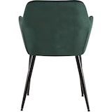 thumbnail of Décoshop26 -Juego de 2 sillas de comedor de diseño retro con costuras cuadradas decorativas y asientos de terciopelo verde 10_0001535