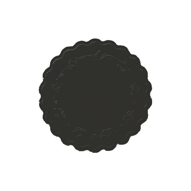 Untersetzer rund schwarz - 9cm - x250 - DUNI