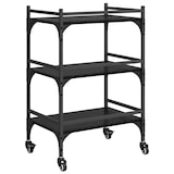 thumbnail of vidaXL Keuken Trolley Zwart Eiken 50 x 35 x 75.5 cm Bewerkt hout