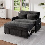 thumbnail of Schlafsofa 129x163 cm aus Chenille mit USB-Anschluss – modernes, komfortables Wohnzimmer Sofa in Grau, vielseitig nutzbar