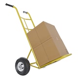 thumbnail of Carrello A Mano Portapacchi Portata 250 Kg Ribalta Acciaio Tubolare Ruote Pneumatiche Rinforzate Trasporto Pacchi Portacasse 63 x 53 x 116 Cm Giallo