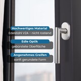 thumbnail of Fenstergriffe Edelstahl gebürstet 10 Stück Fensterolive Rasterolive Fensterbeschlag Fenstergarnitur