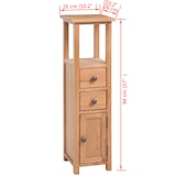 thumbnail of vidaXL Eckschrank 26x26x94 cm Massivholz Eiche