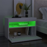 thumbnail of vidaXL Nachttisch mit LED-Leuchten Weiß 60x35x40 cm Holzwerkstoff