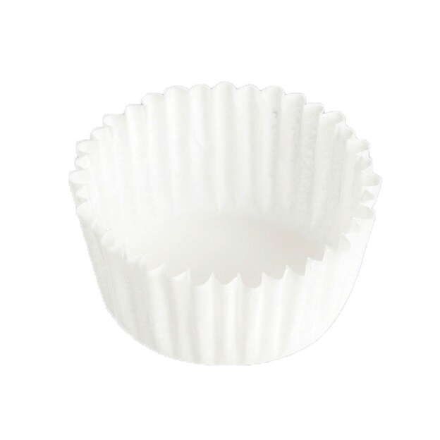 Caissette plissée ronde Blanche N°8 Ø40 H25mm par 1000 pièces JORIDEAL