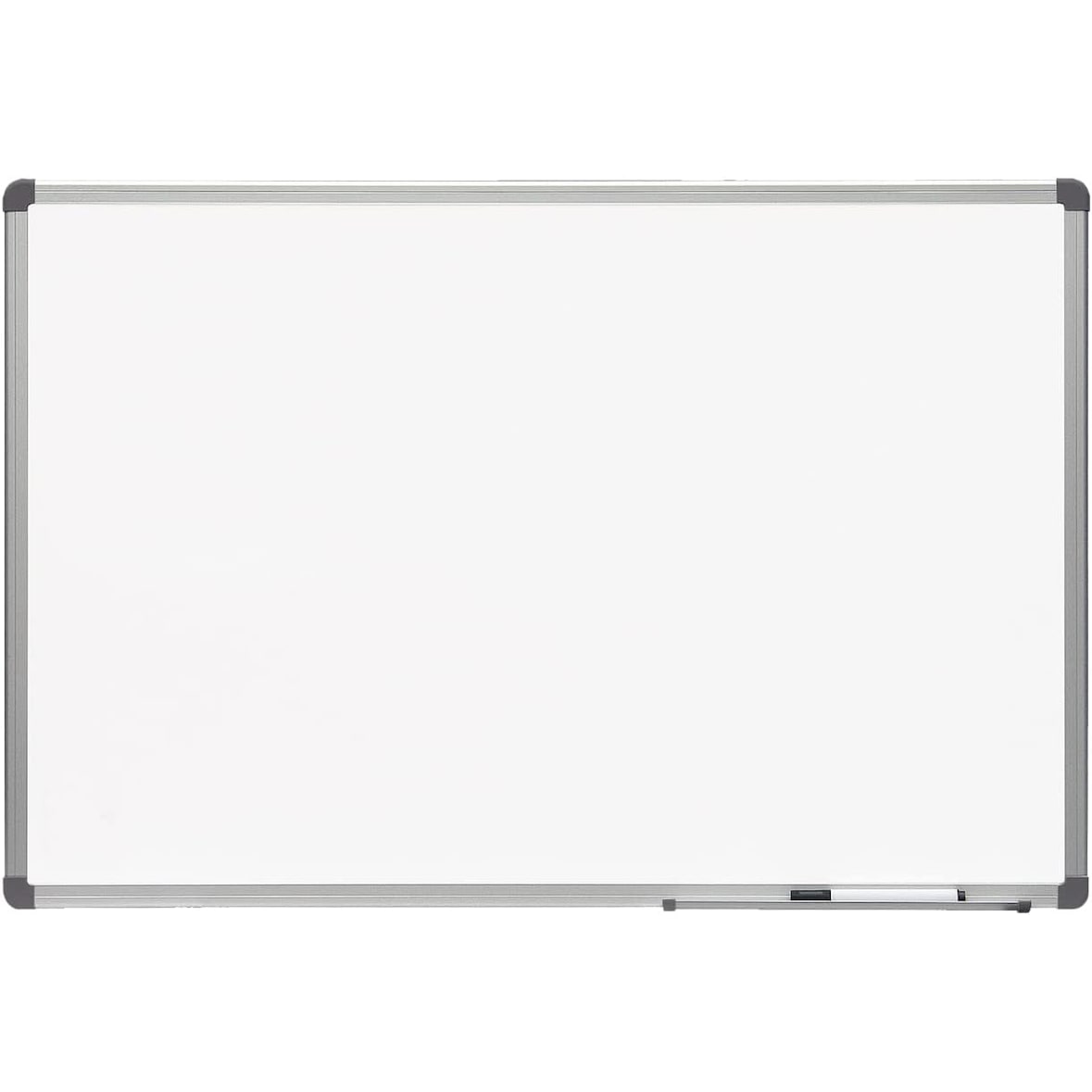 Pizarra para Rotuladores, Pizarra Blanca Pared, Pizarra Rotulador Marco de Aluminio, Pizarra Blanca de Melamina Multiusos · m-office (90x60cm)