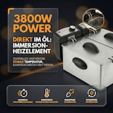 thumbnail of Sommertal DF3600 Doppel Fritteuse mit Öl 2x 3L 2x 1800W – Edelstahl Fritteuse mit 2 getrennten Heizkreisen | Fritteuse mit Fett 130–190°C
