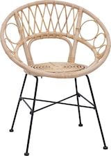 thumbnail of vidaXL Esszimmerstuhl 2 pcs Natur 49 x 51 x 81 cm Rattan und Eisen