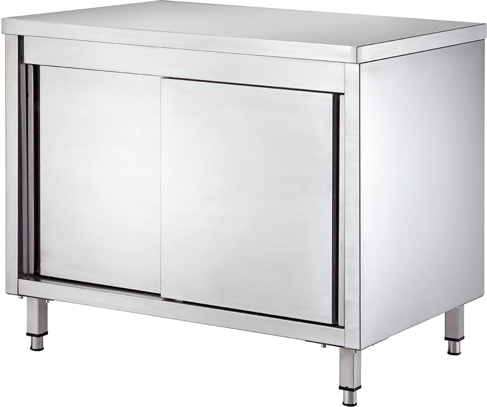 vaiotec werktafel met kast / 2 schuifdeuren, 1600 x 600 mm
