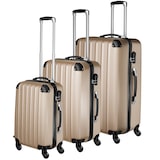 thumbnail of tectake Set de 3 Valises Trolley Rigides - ABS 75 x 50 x 30 cm Champagne