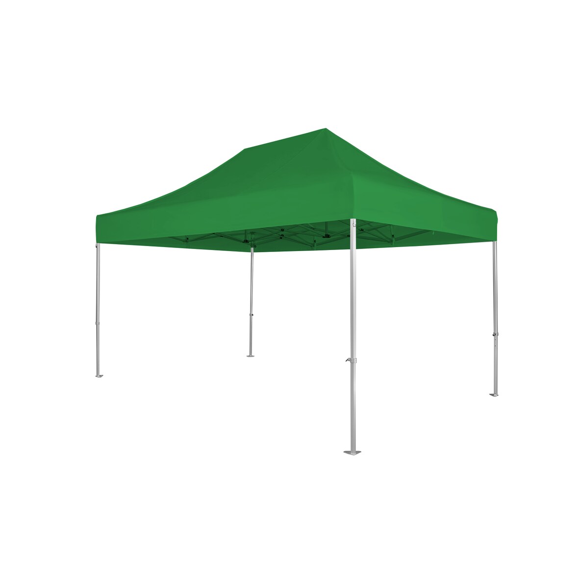 Gazebo 3x4,5 m verde certificato IGNIFUGO SENZA laterali pieghevole alluminio piantone esagonale 45mm