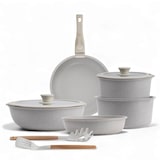 thumbnail of BERGNER - 10-teiliges Kochgeschirr-Set aus Aluminiumguss mit Antihaftbeschichtung, mit abnehmbarem Griff und 3 runden Backformen (Ø12/Ø18/Ø22cm)