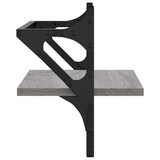 thumbnail of vidaXL Wandregale mit Stangen 2 Stk. Grau Sonoma 40x25x30 cm