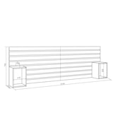 thumbnail of Hoofdeinde, Nachtkastjes, Met opbergruimte, 214x70x3cm, Bed van 135,140,150,160cm, Lamellenwand, Moderne stijl, Eiken _ 473_1