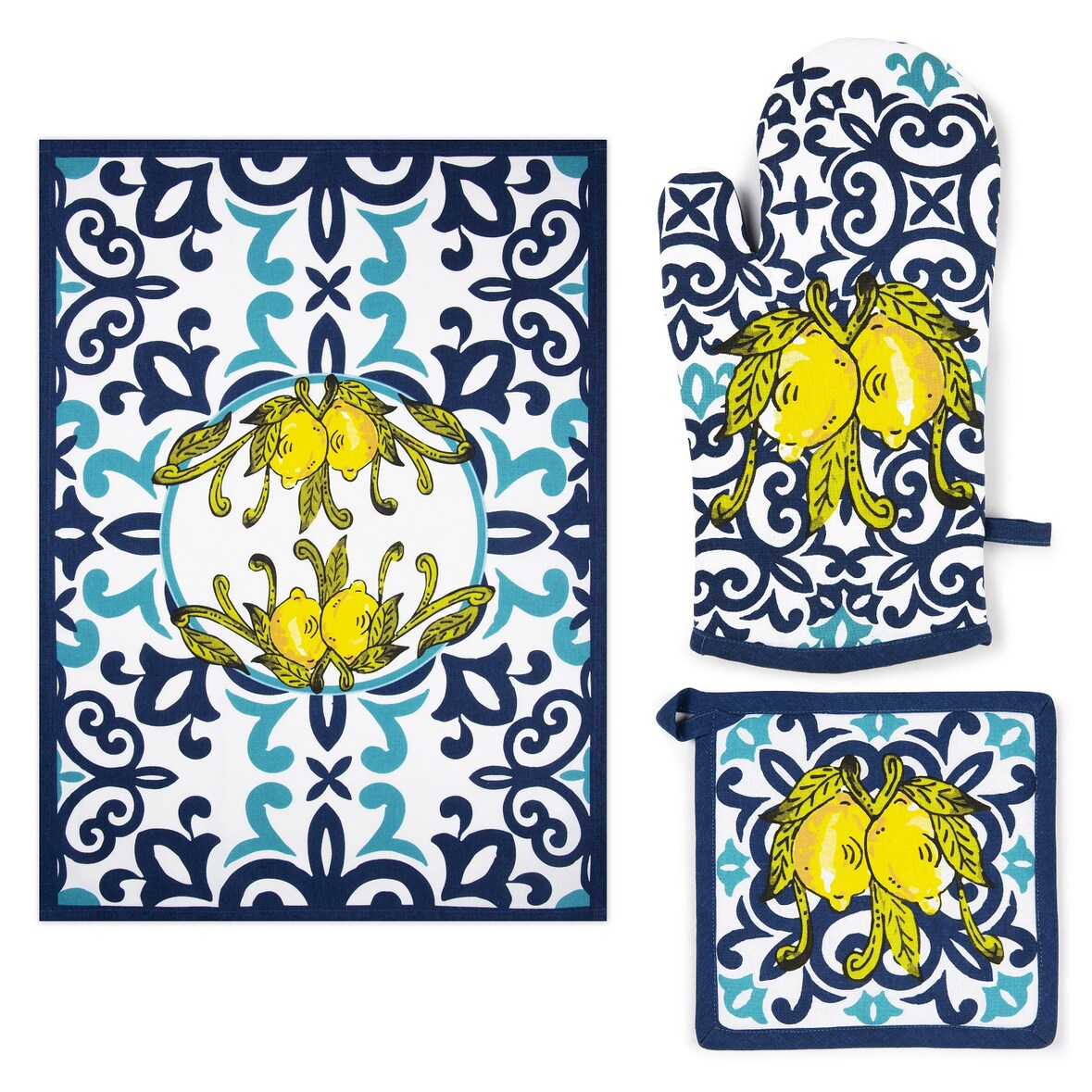 Excelsa Küchentextilien-Set 3-Teilig Amalfi Bunt