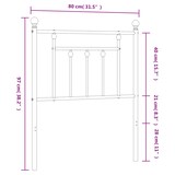 thumbnail of vidaXL Ersatz-Kopfteil Metall Weiß 75 cm