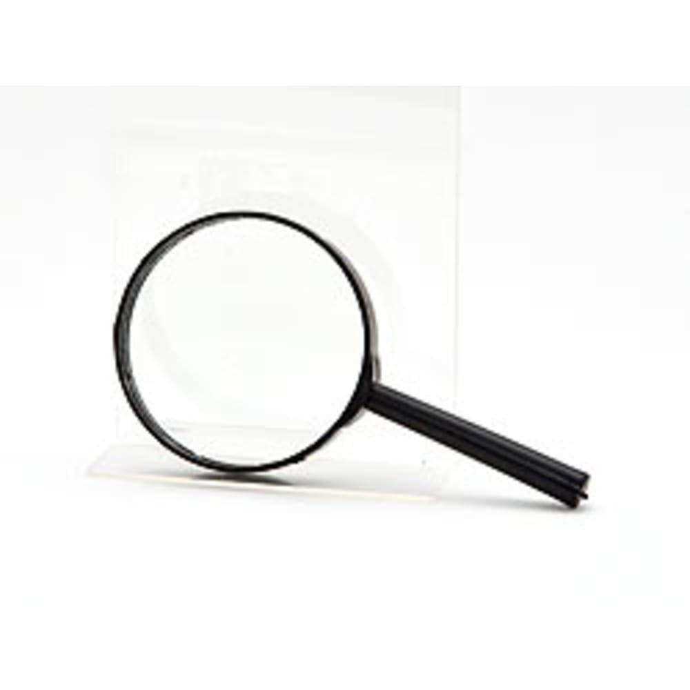 Vergrößerungsglas Lupe Leselupe Glaslinse 150 mm lang Ø 80 mm Handlupe Schwarz 1 Stück B-Ware