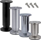 thumbnail of Möbelfüße verstellbar Sofafuß Möbelbeine SCHWARZ MATT Höhe 6 cm 38 mm belastbar bis 250 KG Sofa Bett