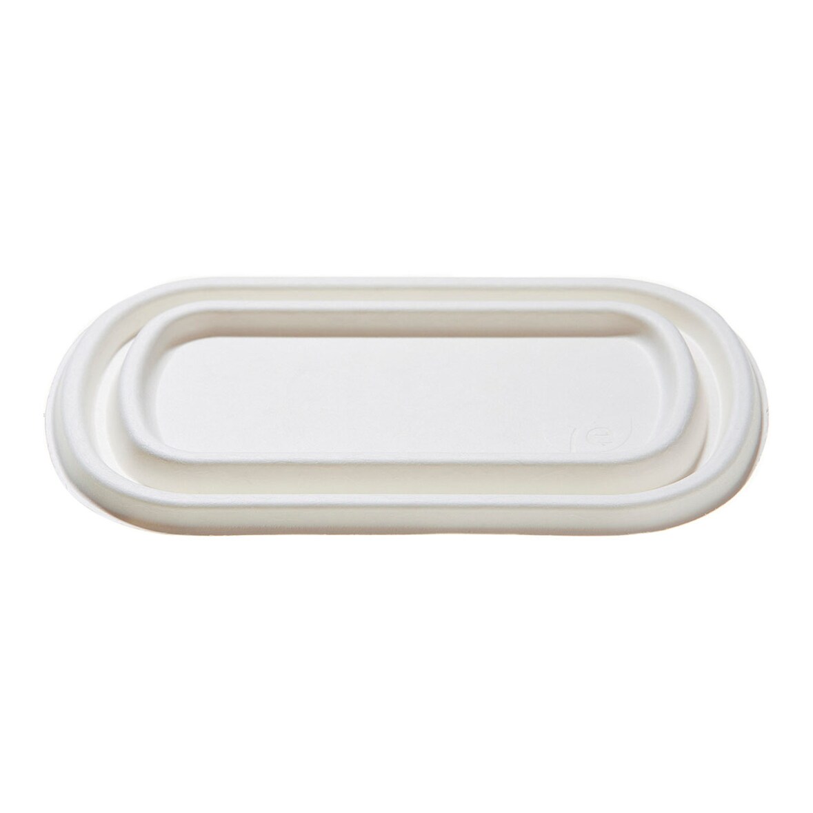 Crêpes Teller/ Deckel aus Zuckerrohr 23 x 13,5 cm Karton (500 Stück)