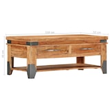 thumbnail of Table basse 110x52x45 cm Bois d'acacia solide Modèle Atlas Master Vintage