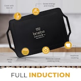 thumbnail of Briebe Black Titanium Grillplatte Induktion Antihaftbeschichtung Titan Gussaluminium 43x25cm PFOA-Free, Schwarz