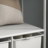 thumbnail of HOMCOM Charriot Moderno 8 Ganchos e 4 Cestos para Armazenamento Charriot com Rodas e Estrutura de Aço 63x37x153 cm Branco