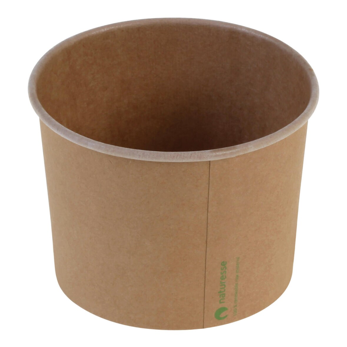 200x Eisbecher Pappbecher Kraft mit Biobeschichtung 480 ml O 105mm braun