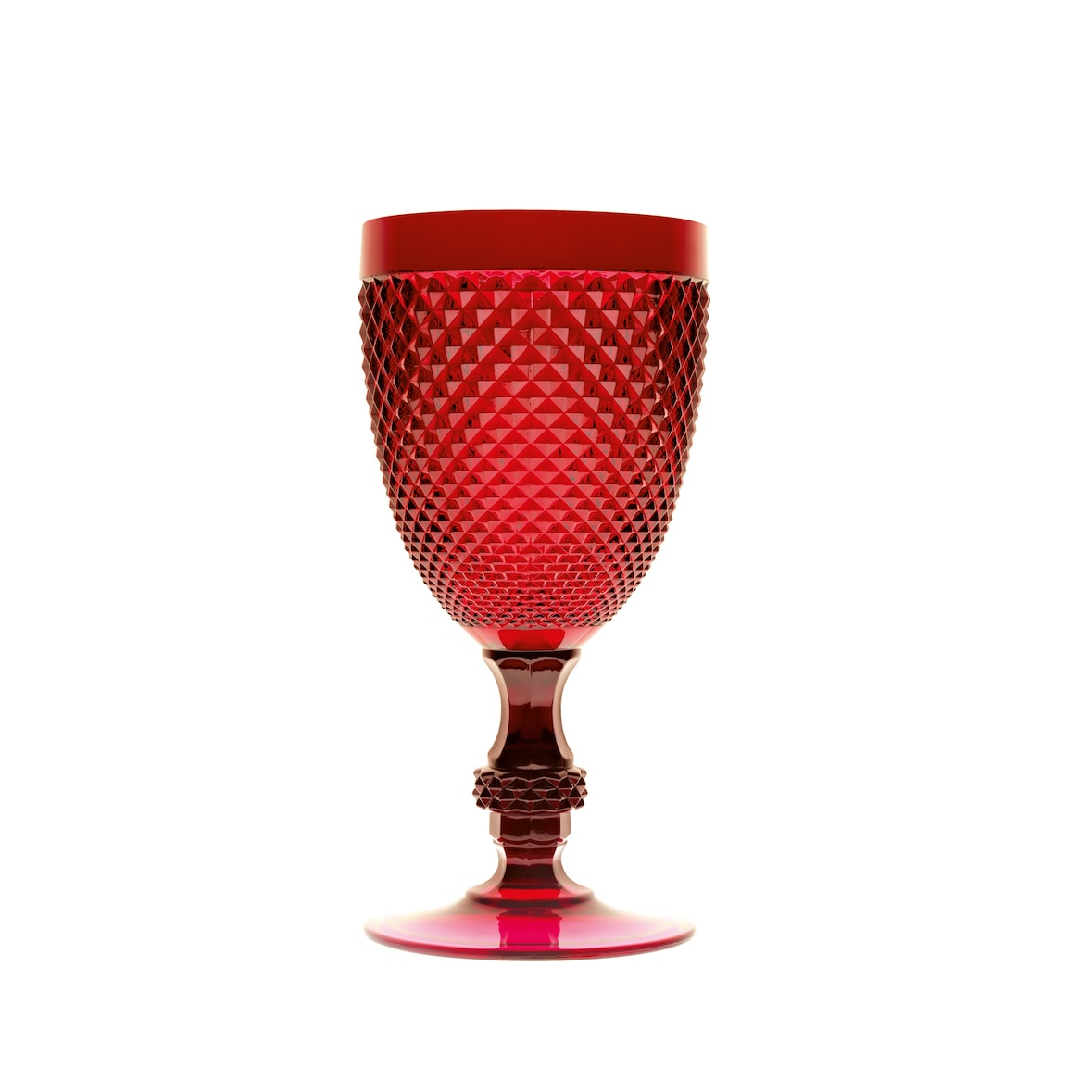 Excelsa lot de 6 verres à vin Diamond plastique 39 cl rouge