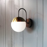 thumbnail of Applique murale BISTRO Globe opalin - H 29 cm