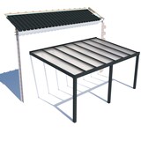 thumbnail of Schweng Terrassenüberdachung - Wandgebunden | 5x3m | Polycarbonat| Anthrazit| S350