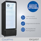 thumbnail of Exquisit Glastürkühlschrank, 240l Getränkekühlschrank mit LED, Umluft, 4 verstellbare Ablagen, CoolPro, GKS5220-GT-431D schwarz