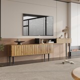 thumbnail of TV-Ständer Marmor Holzmaserung mit PVC-Kante stabile Eisenbeine TV-Regal Stauraum Wohnzimmer Marmor- und Holzfarbe 120x30x50 cm