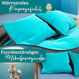 thumbnail of Teddyplüsch Winter Bettwäsche 155x220 Petrol Türkis Grau 2 teilig flauschig warm