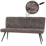 thumbnail of Sitzbank | HxBxT 90x160x60cm | Sitzhöhe 48cm | Rückenlehne Stoff/Textil Chenille Metall 160cm | Grau-Braun | Esszimmerbank Bank Polsterbank